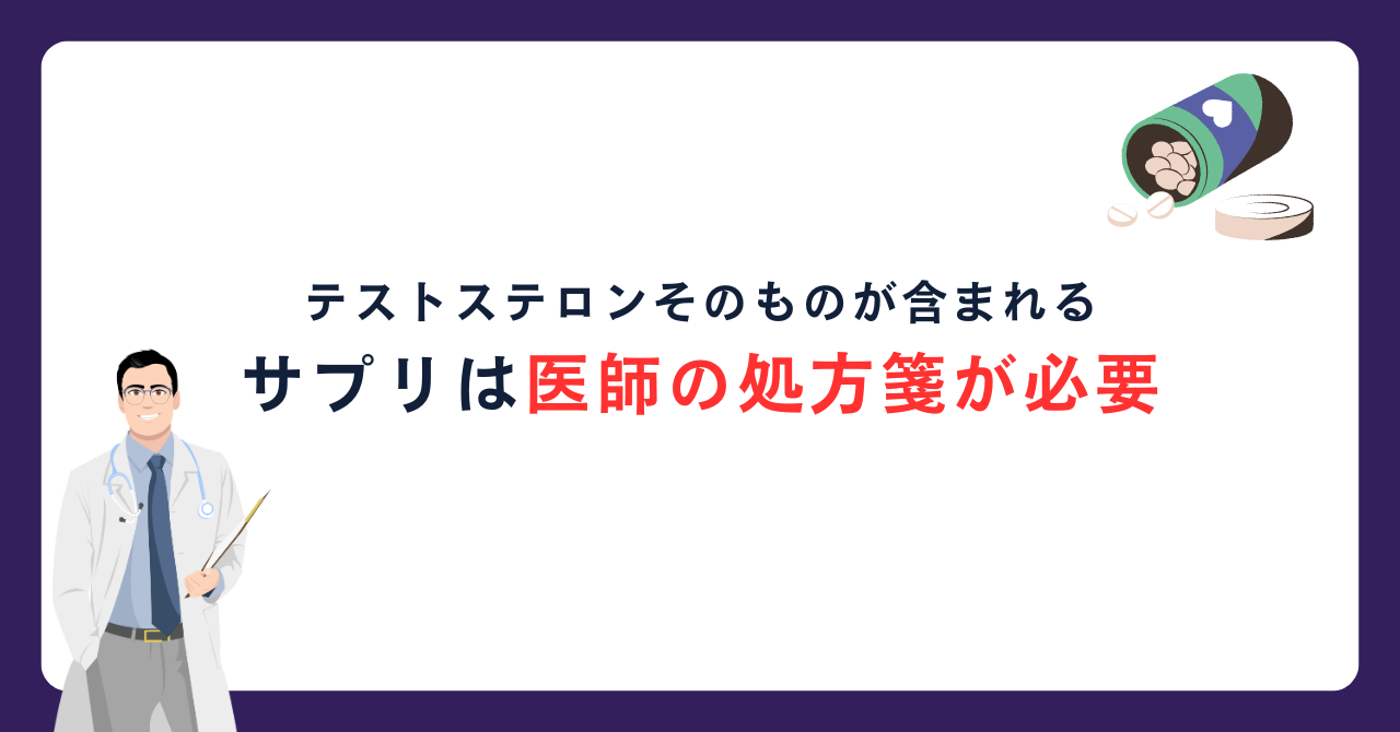 テストステロンそのものが含まれるサプリは市販で買えない_画像